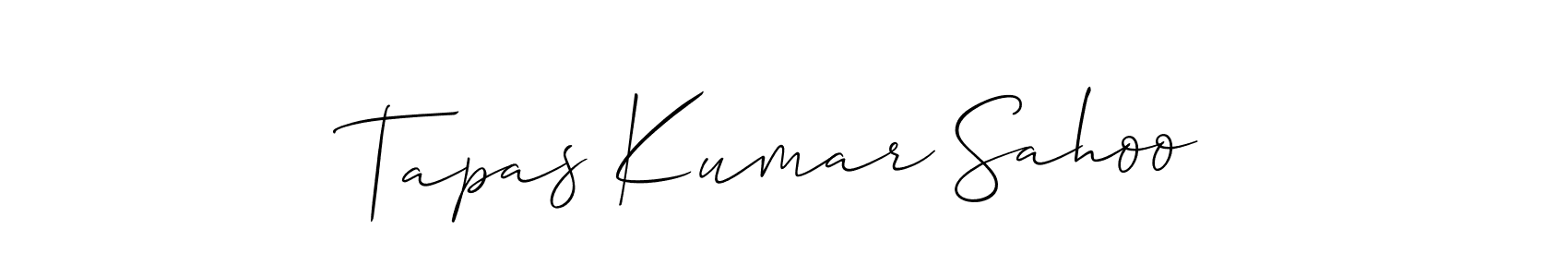 Use a signature maker to create a handwritten signature online. With this signature software, you can design (Allison_Script) your own signature for name Tapas Kumar Sahoo. Tapas Kumar Sahoo signature style 2 images and pictures png