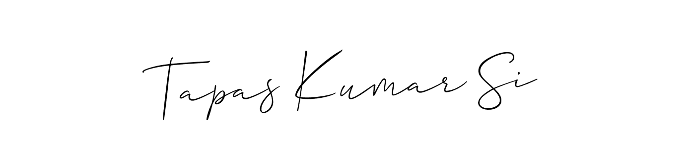 How to Draw Tapas Kumar Si signature style? Allison_Script is a latest design signature styles for name Tapas Kumar Si. Tapas Kumar Si signature style 2 images and pictures png