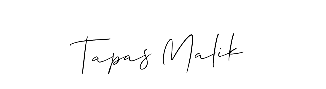 Tapas Malik stylish signature style. Best Handwritten Sign (Allison_Script) for my name. Handwritten Signature Collection Ideas for my name Tapas Malik. Tapas Malik signature style 2 images and pictures png