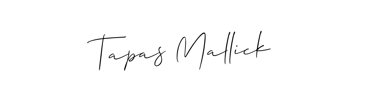 Also You can easily find your signature by using the search form. We will create Tapas Mallick name handwritten signature images for you free of cost using Allison_Script sign style. Tapas Mallick signature style 2 images and pictures png