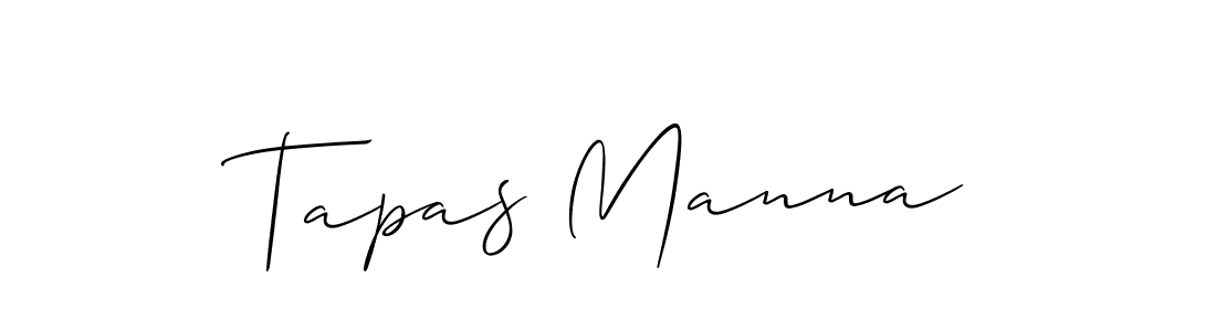 Also we have Tapas Manna name is the best signature style. Create professional handwritten signature collection using Allison_Script autograph style. Tapas Manna signature style 2 images and pictures png