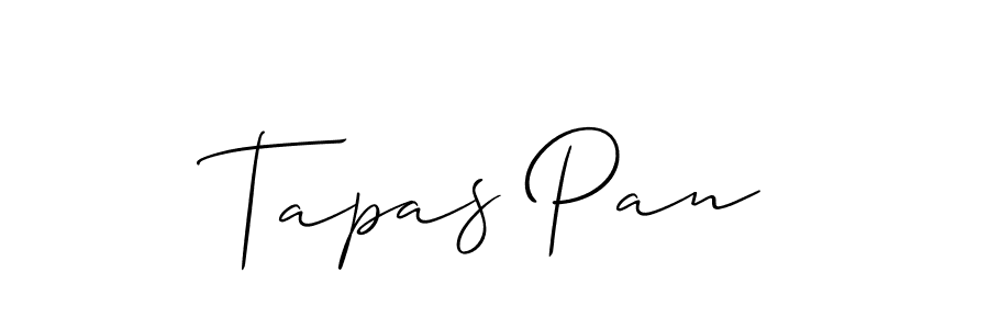 Allison_Script is a professional signature style that is perfect for those who want to add a touch of class to their signature. It is also a great choice for those who want to make their signature more unique. Get Tapas Pan name to fancy signature for free. Tapas Pan signature style 2 images and pictures png