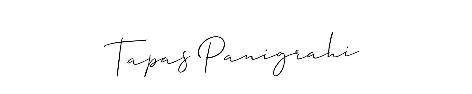 Use a signature maker to create a handwritten signature online. With this signature software, you can design (Allison_Script) your own signature for name Tapas Panigrahi. Tapas Panigrahi signature style 2 images and pictures png