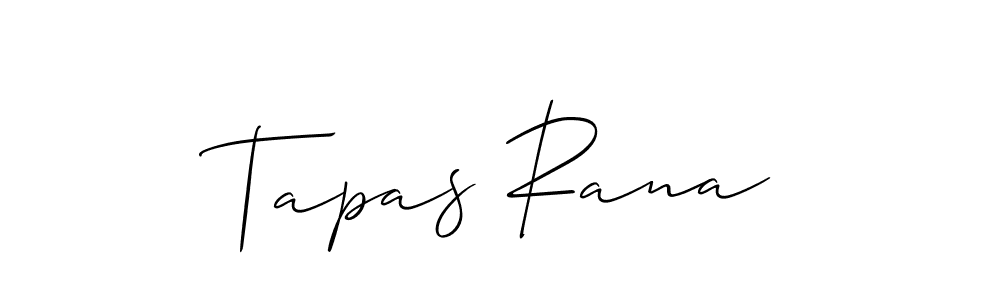You should practise on your own different ways (Allison_Script) to write your name (Tapas Rana) in signature. don't let someone else do it for you. Tapas Rana signature style 2 images and pictures png