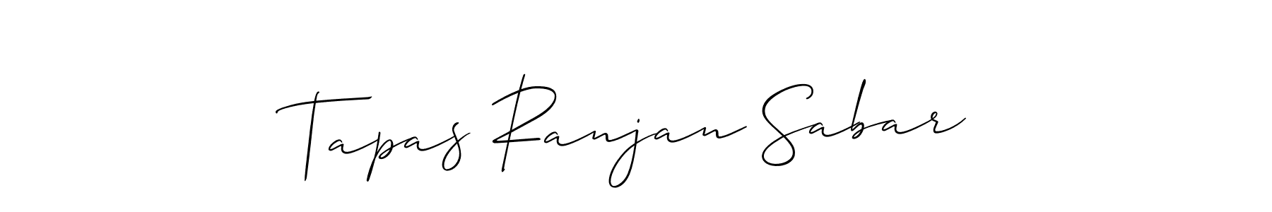 It looks lik you need a new signature style for name Tapas Ranjan Sabar. Design unique handwritten (Allison_Script) signature with our free signature maker in just a few clicks. Tapas Ranjan Sabar signature style 2 images and pictures png