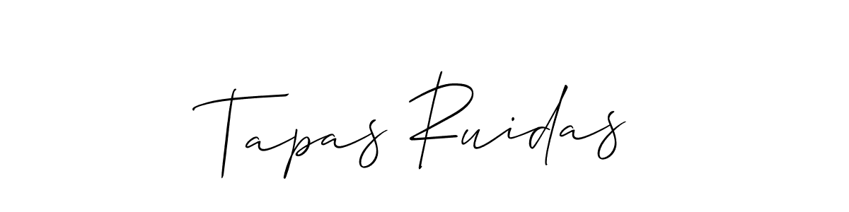 Also we have Tapas Ruidas name is the best signature style. Create professional handwritten signature collection using Allison_Script autograph style. Tapas Ruidas signature style 2 images and pictures png