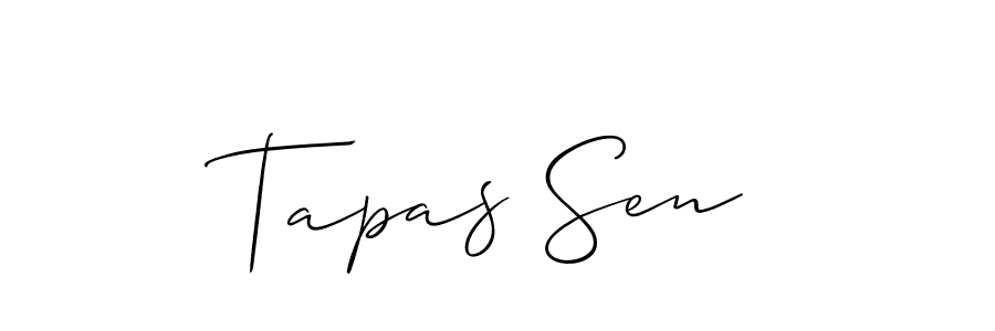 Design your own signature with our free online signature maker. With this signature software, you can create a handwritten (Allison_Script) signature for name Tapas Sen. Tapas Sen signature style 2 images and pictures png