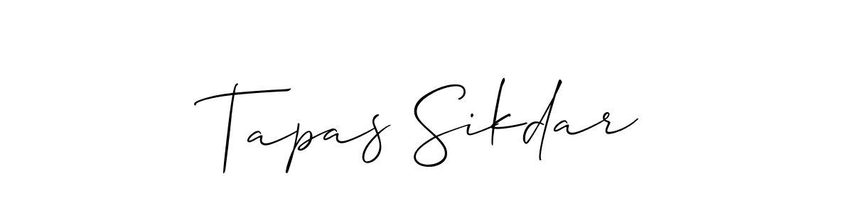 How to make Tapas Sikdar signature? Allison_Script is a professional autograph style. Create handwritten signature for Tapas Sikdar name. Tapas Sikdar signature style 2 images and pictures png