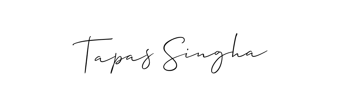 Tapas Singha stylish signature style. Best Handwritten Sign (Allison_Script) for my name. Handwritten Signature Collection Ideas for my name Tapas Singha. Tapas Singha signature style 2 images and pictures png