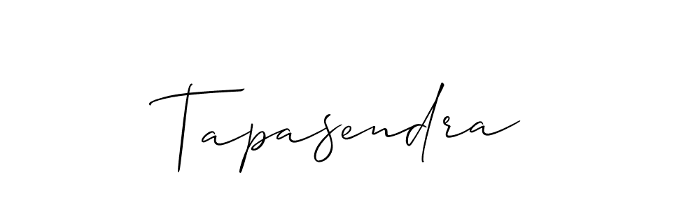 Make a beautiful signature design for name Tapasendra. With this signature (Allison_Script) style, you can create a handwritten signature for free. Tapasendra signature style 2 images and pictures png