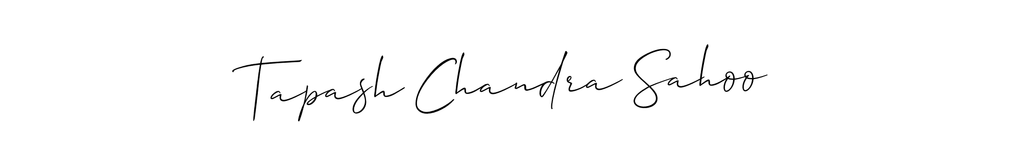 Make a beautiful signature design for name Tapash Chandra Sahoo. With this signature (Allison_Script) style, you can create a handwritten signature for free. Tapash Chandra Sahoo signature style 2 images and pictures png