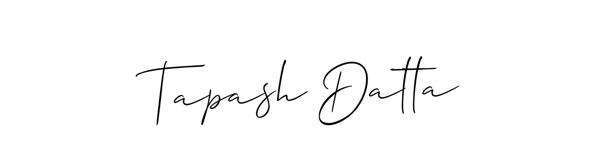 if you are searching for the best signature style for your name Tapash Datta. so please give up your signature search. here we have designed multiple signature styles  using Allison_Script. Tapash Datta signature style 2 images and pictures png