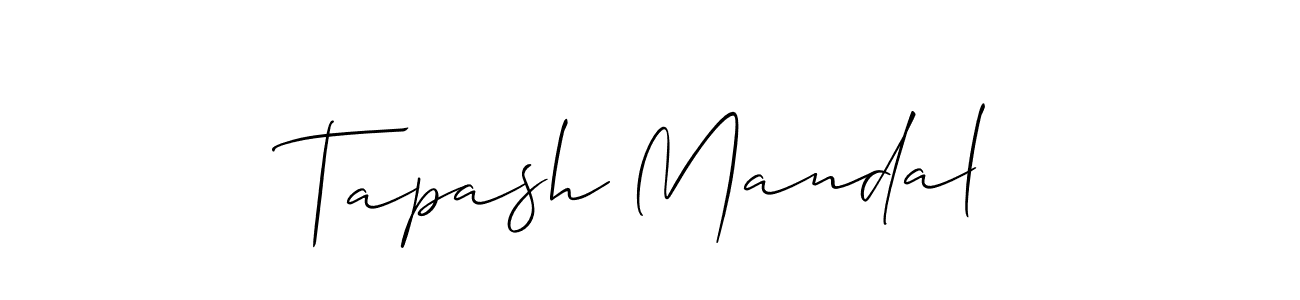 Create a beautiful signature design for name Tapash Mandal. With this signature (Allison_Script) fonts, you can make a handwritten signature for free. Tapash Mandal signature style 2 images and pictures png