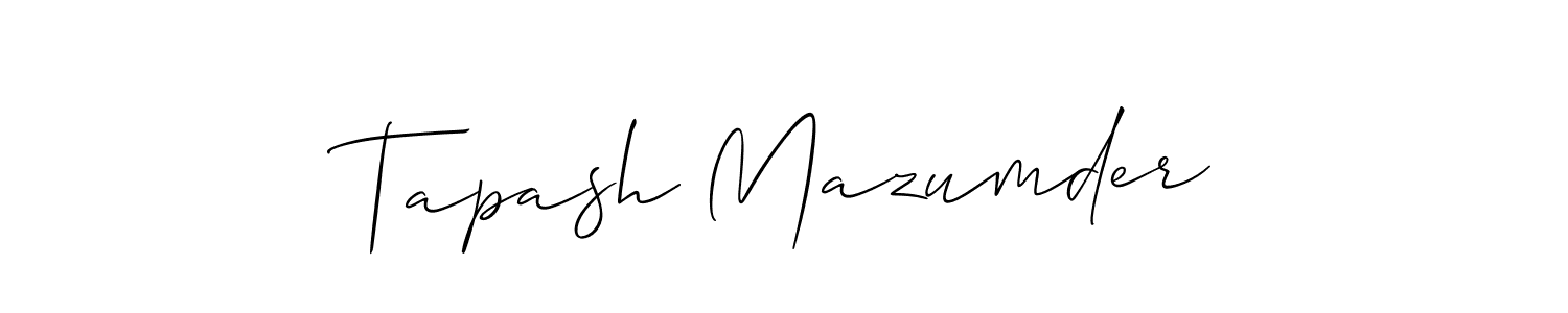 Design your own signature with our free online signature maker. With this signature software, you can create a handwritten (Allison_Script) signature for name Tapash Mazumder. Tapash Mazumder signature style 2 images and pictures png