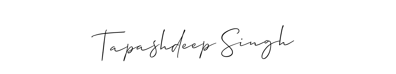 Design your own signature with our free online signature maker. With this signature software, you can create a handwritten (Allison_Script) signature for name Tapashdeep Singh. Tapashdeep Singh signature style 2 images and pictures png