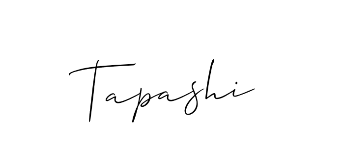 Make a beautiful signature design for name Tapashi. With this signature (Allison_Script) style, you can create a handwritten signature for free. Tapashi signature style 2 images and pictures png