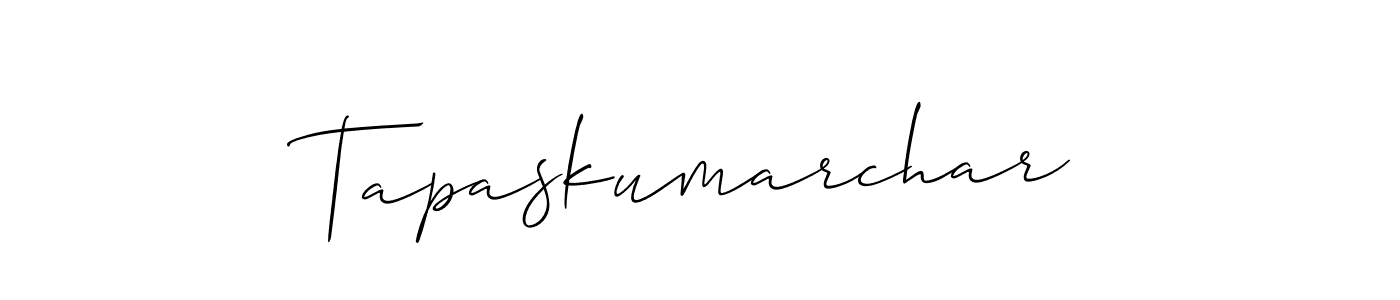 Allison_Script is a professional signature style that is perfect for those who want to add a touch of class to their signature. It is also a great choice for those who want to make their signature more unique. Get Tapaskumarchar name to fancy signature for free. Tapaskumarchar signature style 2 images and pictures png