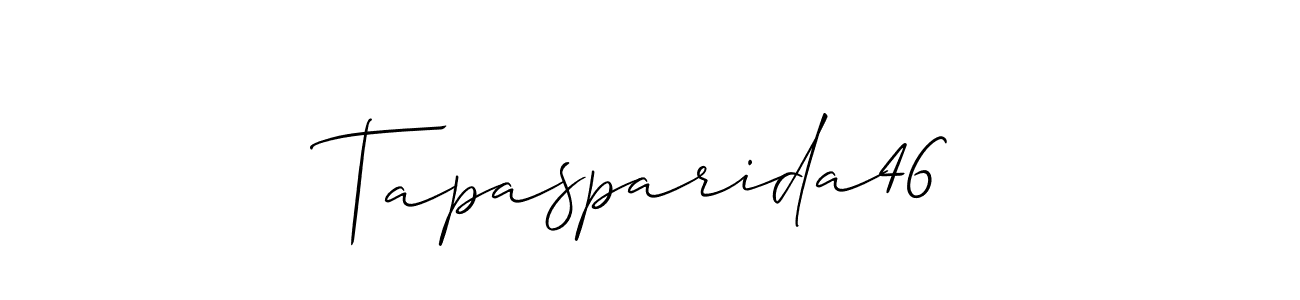 Create a beautiful signature design for name Tapasparida46. With this signature (Allison_Script) fonts, you can make a handwritten signature for free. Tapasparida46 signature style 2 images and pictures png