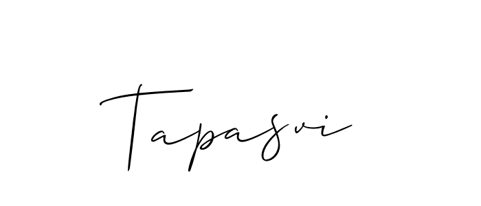 Allison_Script is a professional signature style that is perfect for those who want to add a touch of class to their signature. It is also a great choice for those who want to make their signature more unique. Get Tapasvi name to fancy signature for free. Tapasvi signature style 2 images and pictures png