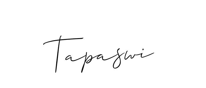 Design your own signature with our free online signature maker. With this signature software, you can create a handwritten (Allison_Script) signature for name Tapaswi. Tapaswi signature style 2 images and pictures png