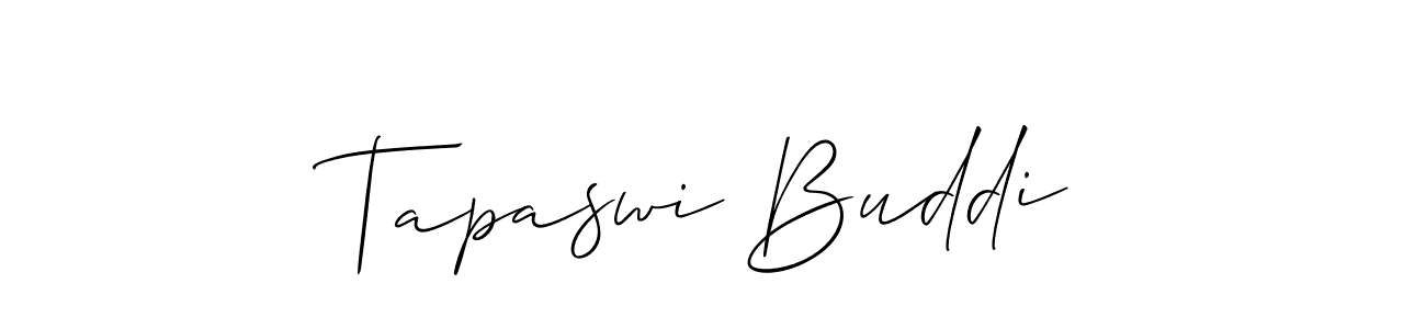 Make a beautiful signature design for name Tapaswi Buddi. With this signature (Allison_Script) style, you can create a handwritten signature for free. Tapaswi Buddi signature style 2 images and pictures png