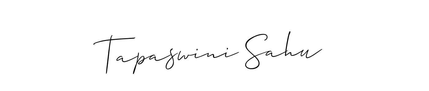 The best way (Allison_Script) to make a short signature is to pick only two or three words in your name. The name Tapaswini Sahu include a total of six letters. For converting this name. Tapaswini Sahu signature style 2 images and pictures png