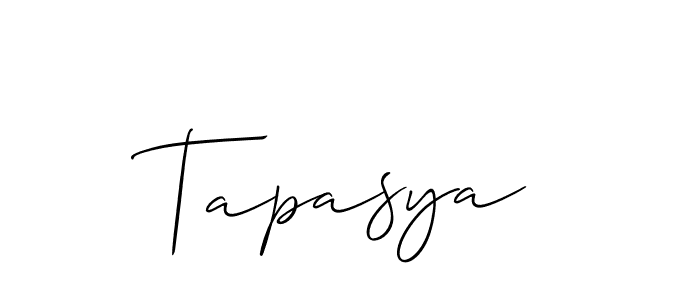 Make a beautiful signature design for name Tapasya. With this signature (Allison_Script) style, you can create a handwritten signature for free. Tapasya signature style 2 images and pictures png