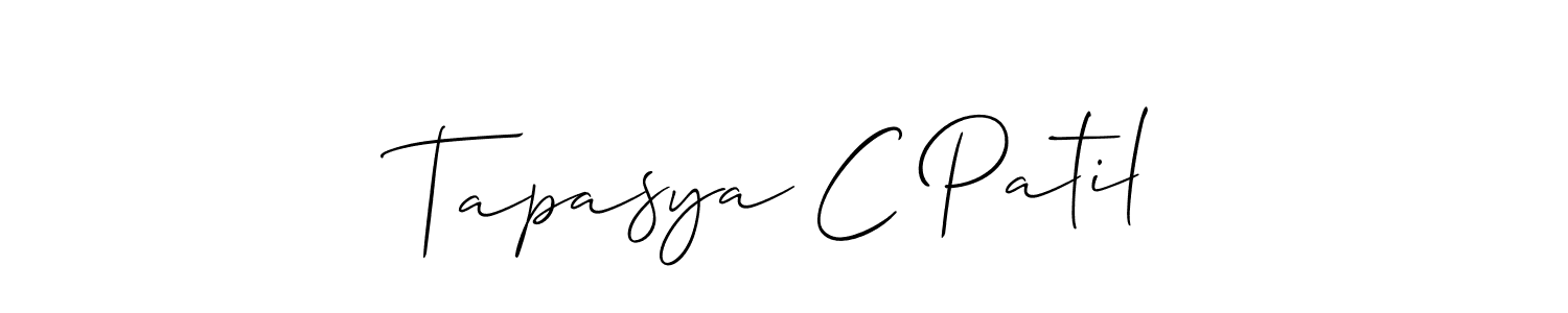 Check out images of Autograph of Tapasya C Patil name. Actor Tapasya C Patil Signature Style. Allison_Script is a professional sign style online. Tapasya C Patil signature style 2 images and pictures png