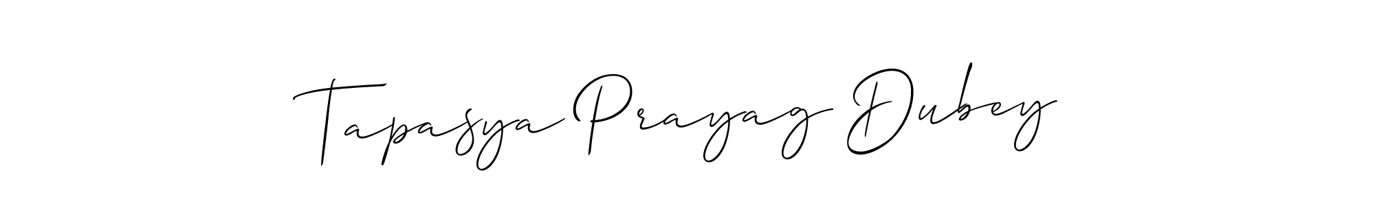 Tapasya Prayag Dubey stylish signature style. Best Handwritten Sign (Allison_Script) for my name. Handwritten Signature Collection Ideas for my name Tapasya Prayag Dubey. Tapasya Prayag Dubey signature style 2 images and pictures png