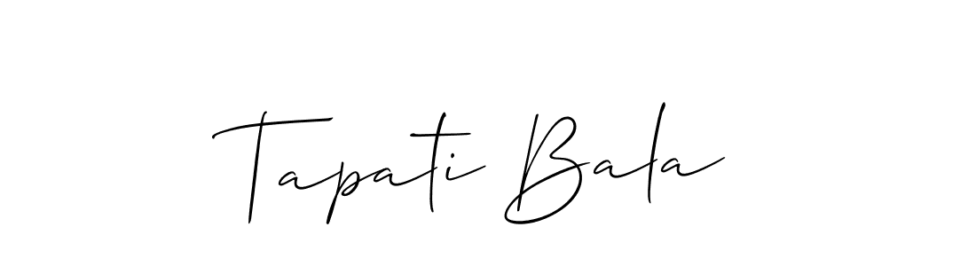 It looks lik you need a new signature style for name Tapati Bala. Design unique handwritten (Allison_Script) signature with our free signature maker in just a few clicks. Tapati Bala signature style 2 images and pictures png