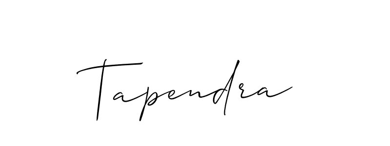Tapendra stylish signature style. Best Handwritten Sign (Allison_Script) for my name. Handwritten Signature Collection Ideas for my name Tapendra. Tapendra signature style 2 images and pictures png