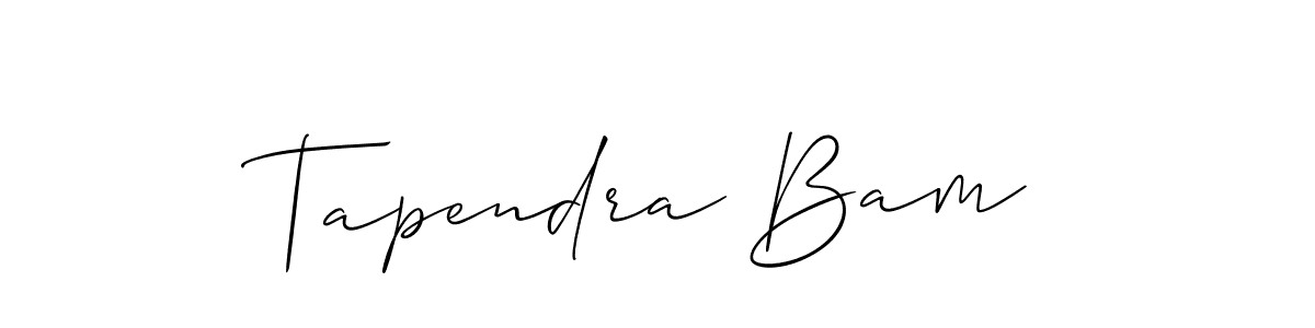 How to Draw Tapendra Bam signature style? Allison_Script is a latest design signature styles for name Tapendra Bam. Tapendra Bam signature style 2 images and pictures png