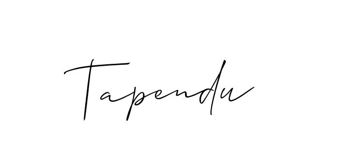 Tapendu stylish signature style. Best Handwritten Sign (Allison_Script) for my name. Handwritten Signature Collection Ideas for my name Tapendu. Tapendu signature style 2 images and pictures png