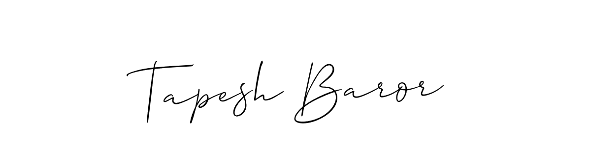 Similarly Allison_Script is the best handwritten signature design. Signature creator online .You can use it as an online autograph creator for name Tapesh Baror. Tapesh Baror signature style 2 images and pictures png