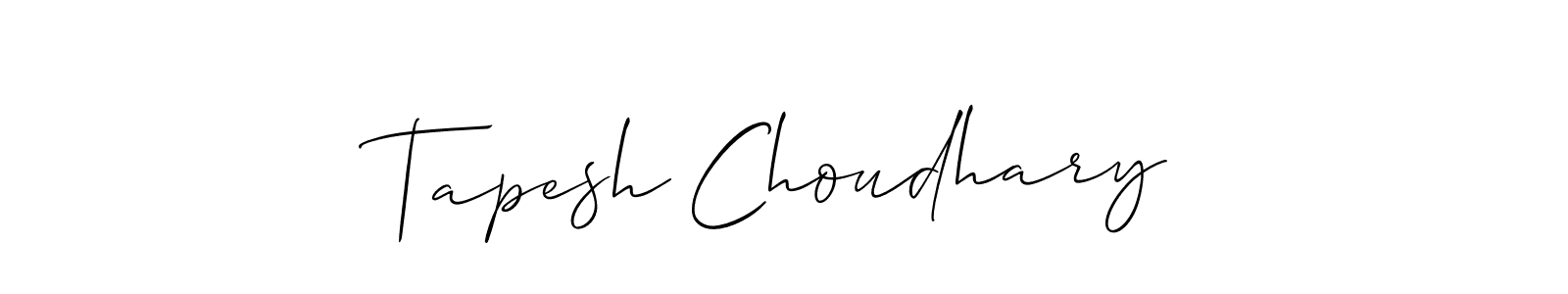Use a signature maker to create a handwritten signature online. With this signature software, you can design (Allison_Script) your own signature for name Tapesh Choudhary. Tapesh Choudhary signature style 2 images and pictures png