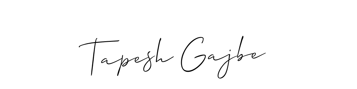 Allison_Script is a professional signature style that is perfect for those who want to add a touch of class to their signature. It is also a great choice for those who want to make their signature more unique. Get Tapesh Gajbe name to fancy signature for free. Tapesh Gajbe signature style 2 images and pictures png