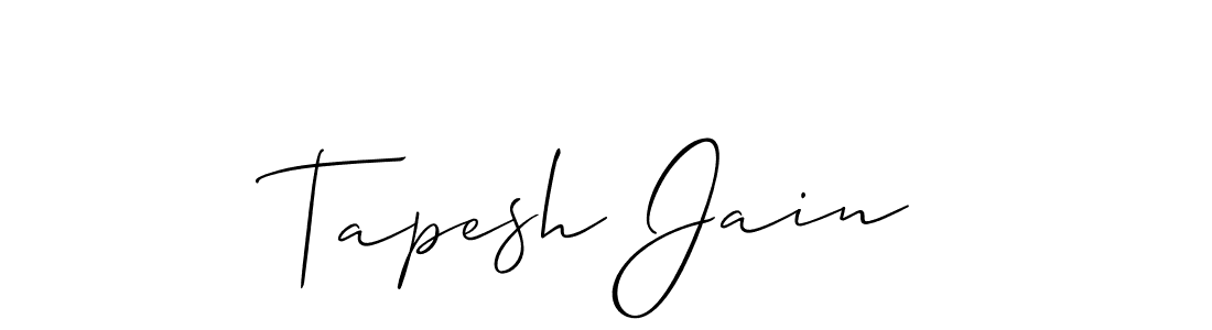 Design your own signature with our free online signature maker. With this signature software, you can create a handwritten (Allison_Script) signature for name Tapesh Jain. Tapesh Jain signature style 2 images and pictures png