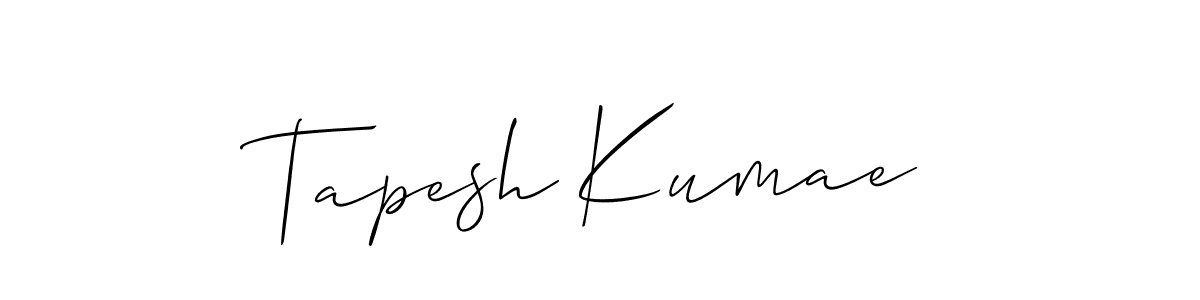 How to make Tapesh Kumae signature? Allison_Script is a professional autograph style. Create handwritten signature for Tapesh Kumae name. Tapesh Kumae signature style 2 images and pictures png