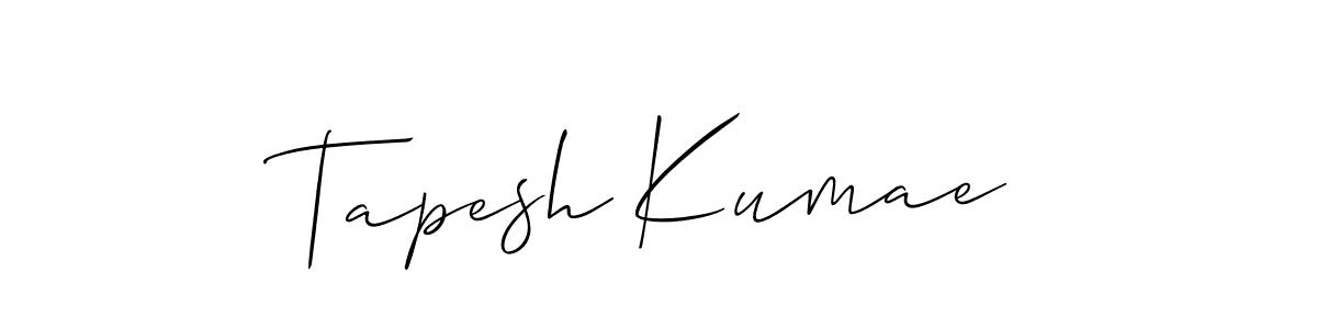 Check out images of Autograph of Tapesh Kumae name. Actor Tapesh Kumae Signature Style. Allison_Script is a professional sign style online. Tapesh Kumae signature style 2 images and pictures png