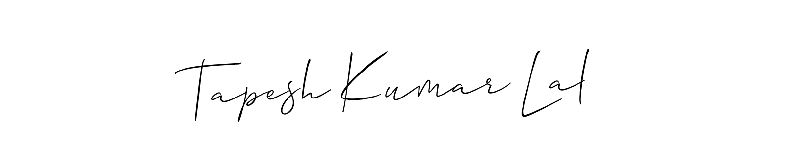 Use a signature maker to create a handwritten signature online. With this signature software, you can design (Allison_Script) your own signature for name Tapesh Kumar Lal. Tapesh Kumar Lal signature style 2 images and pictures png