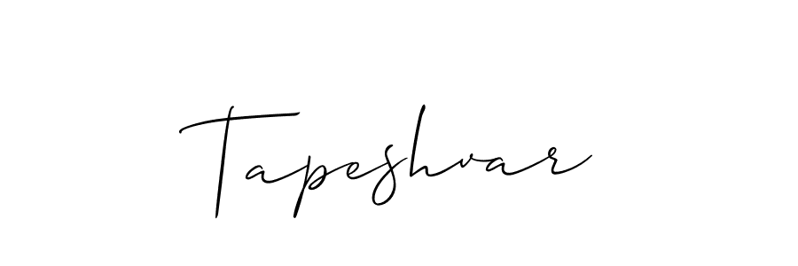 Also we have Tapeshvar name is the best signature style. Create professional handwritten signature collection using Allison_Script autograph style. Tapeshvar signature style 2 images and pictures png