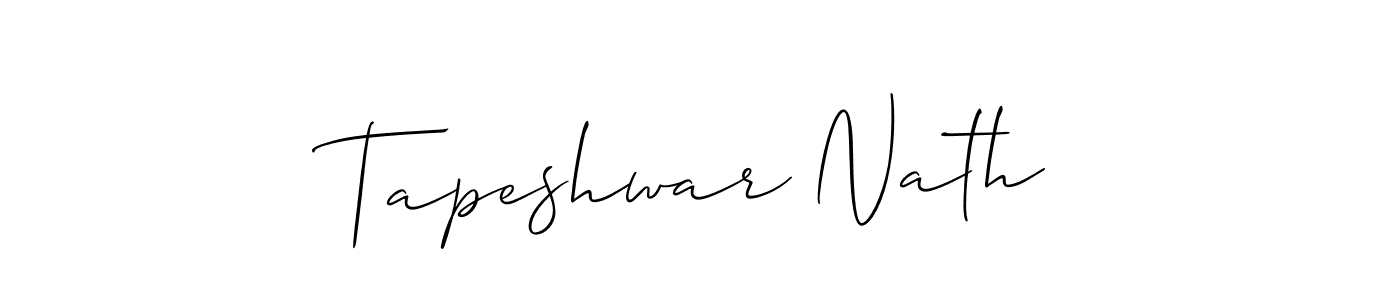 Design your own signature with our free online signature maker. With this signature software, you can create a handwritten (Allison_Script) signature for name Tapeshwar Nath. Tapeshwar Nath signature style 2 images and pictures png