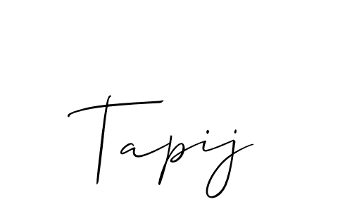 Create a beautiful signature design for name Tapij. With this signature (Allison_Script) fonts, you can make a handwritten signature for free. Tapij signature style 2 images and pictures png
