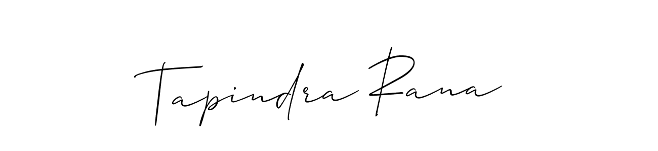 Allison_Script is a professional signature style that is perfect for those who want to add a touch of class to their signature. It is also a great choice for those who want to make their signature more unique. Get Tapindra Rana name to fancy signature for free. Tapindra Rana signature style 2 images and pictures png