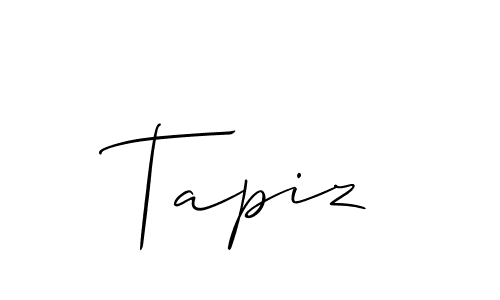 It looks lik you need a new signature style for name Tapiz. Design unique handwritten (Allison_Script) signature with our free signature maker in just a few clicks. Tapiz signature style 2 images and pictures png
