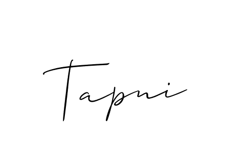 How to make Tapni signature? Allison_Script is a professional autograph style. Create handwritten signature for Tapni name. Tapni signature style 2 images and pictures png