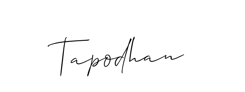 Also we have Tapodhan name is the best signature style. Create professional handwritten signature collection using Allison_Script autograph style. Tapodhan signature style 2 images and pictures png