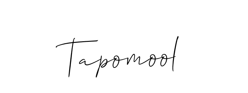 Design your own signature with our free online signature maker. With this signature software, you can create a handwritten (Allison_Script) signature for name Tapomool. Tapomool signature style 2 images and pictures png