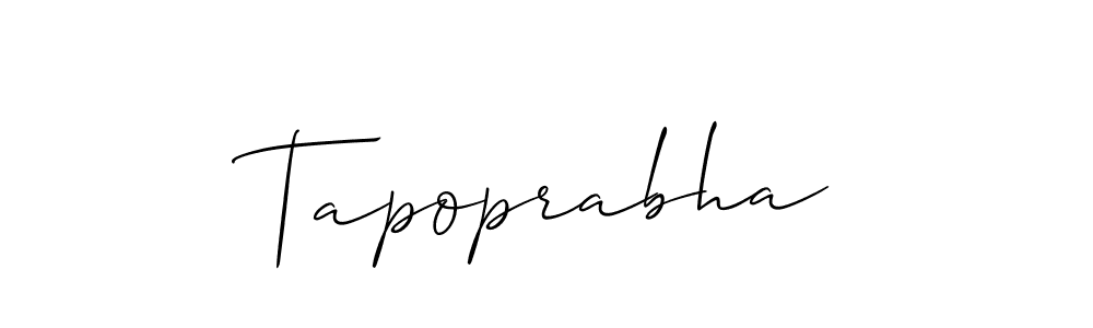 How to make Tapoprabha signature? Allison_Script is a professional autograph style. Create handwritten signature for Tapoprabha name. Tapoprabha signature style 2 images and pictures png