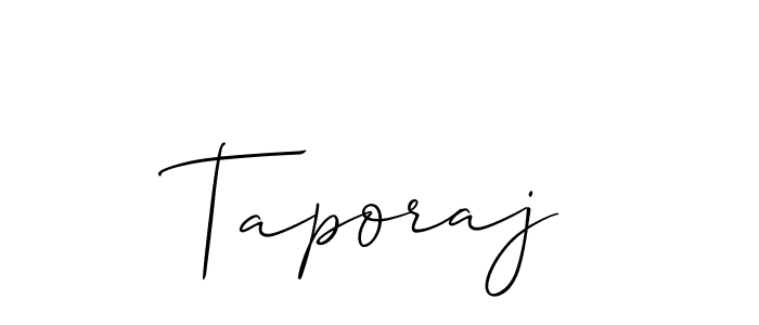 It looks lik you need a new signature style for name Taporaj. Design unique handwritten (Allison_Script) signature with our free signature maker in just a few clicks. Taporaj signature style 2 images and pictures png